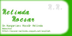 melinda mocsar business card